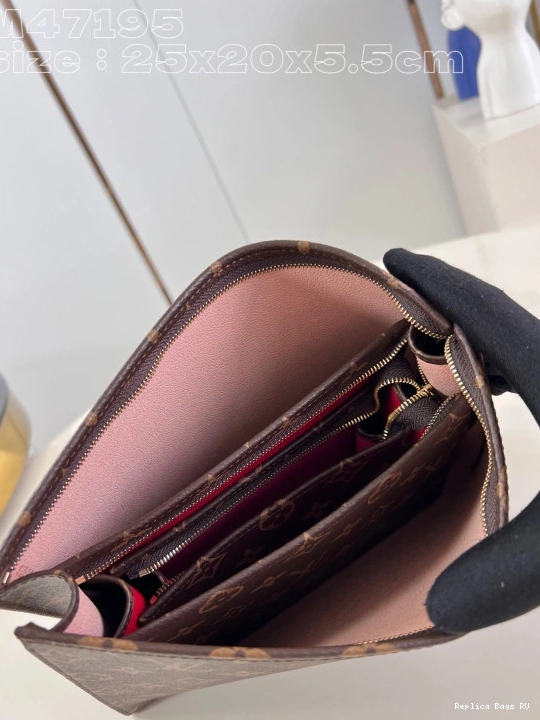 Cheap LOUIS Trio Pouch-25*20*5.5cm VUITTON Toilet 0818
